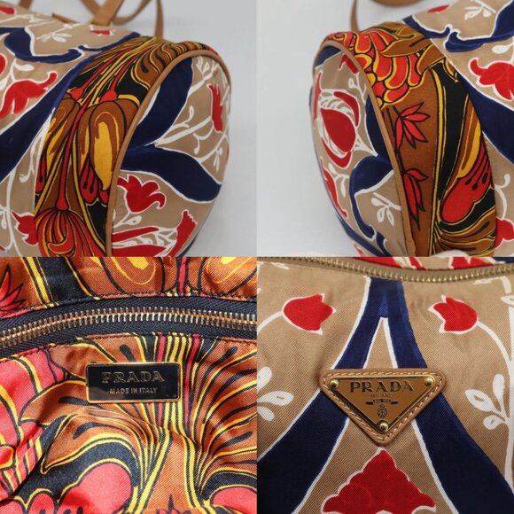 PRADA Shoulder Bag Silk Beige Gold Auth 114898V - Picture 16 of 16